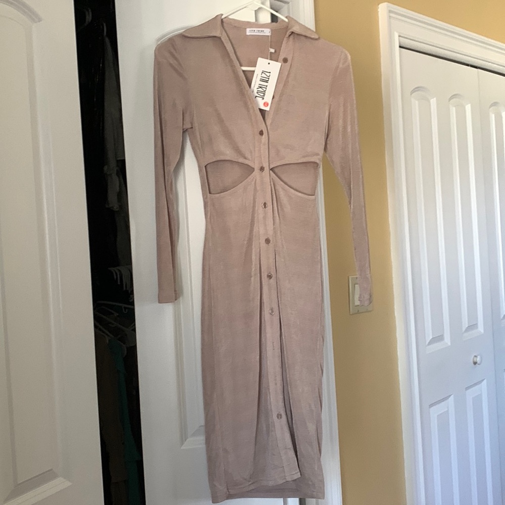 Dress with cutouts